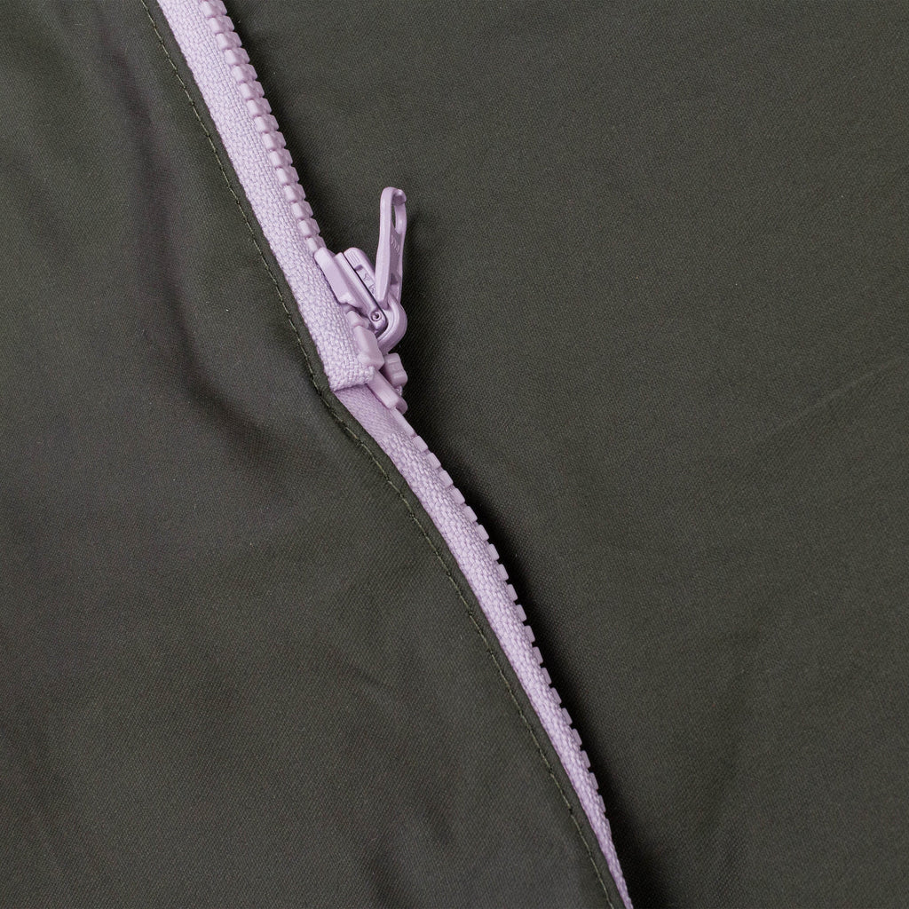 HALF ZIP ANORAK OLIVE/LAVENDER HOODIE