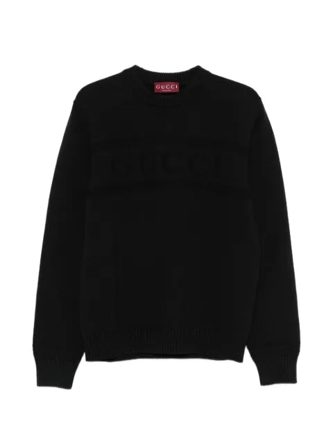 Gucci knit cotton wool sweater with intarsia