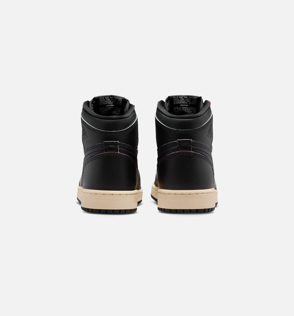 Air Jordan 1 Retro High OG Black and Muslin | Grade School Lifestyle Shoe | Black/Muslin