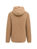 Herno ribbed-knit hooded cardigan