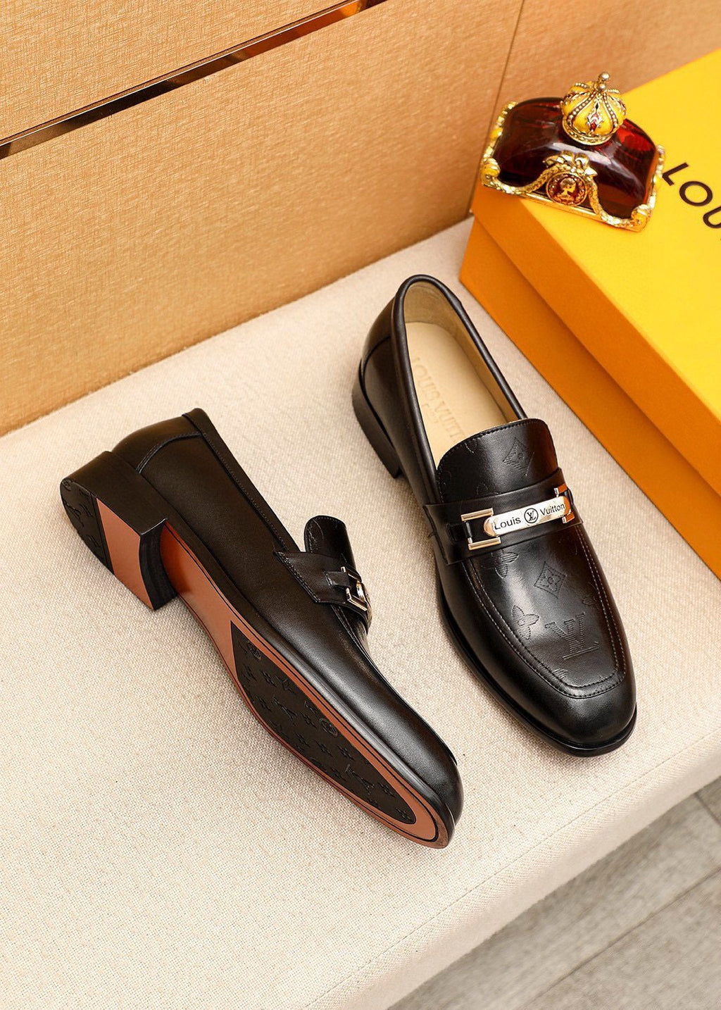 Louis Vuitton Black Bar Loafers