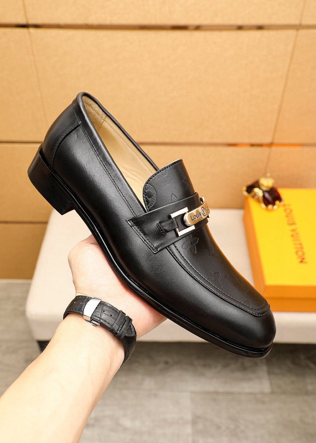 Louis Vuitton Black Bar Loafers