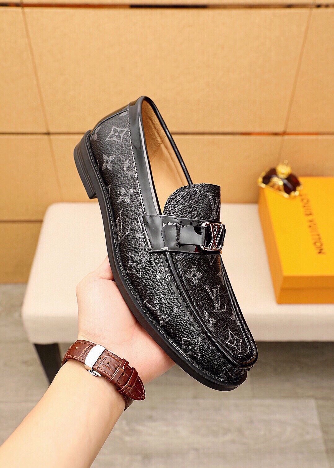 Louis Vuitton Monogram Buckle Loafers - Moc-Toe Stitching